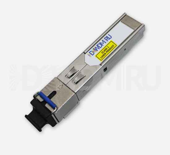 Оптический SFP модуль одноволоконный одномодовый, 1.25Гб/с, WDM, 3км, 1310/1550нм, 1xSC, DDM - ДВДМ.РУ (DSO-7-1D)