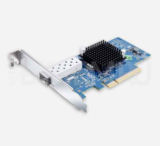 Сетевая карта 10 Gb/s (NIC), 1 порта SFP+, Intel X82599EN Controller, PCIe 2.0 X8 - ДВДМ.РУ (DSO-N-10G1S1-X520-X20-8)