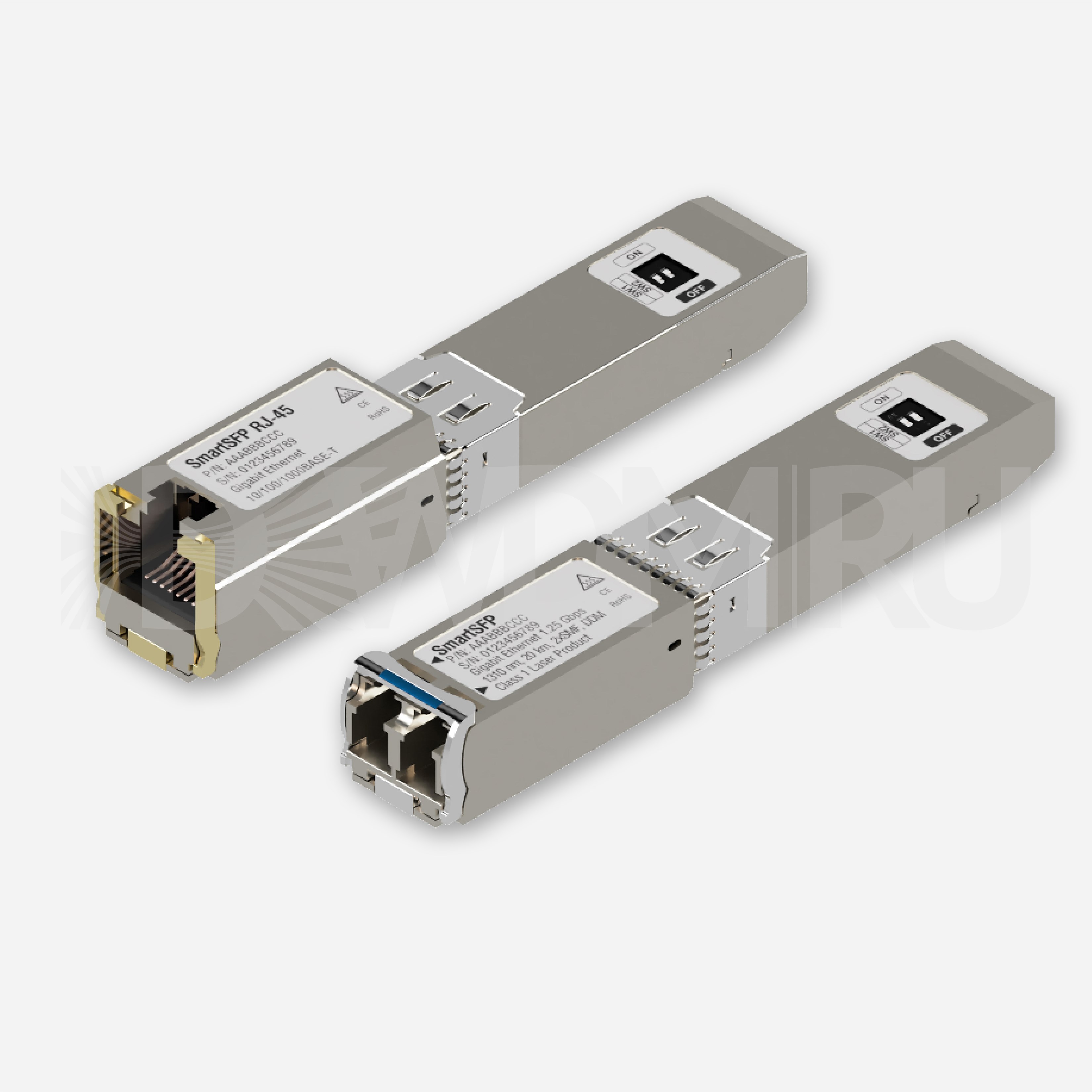 Оптический Smart SFP модуль, 1Гб/с, 1000BASE-LX, DDM, Tx: 1310 нм, Rx: 1550 нм, 20 км, одноволоконный одномодовый (SMF), 1xLC - ДВДМ.РУ (DSO-SD7-17D)